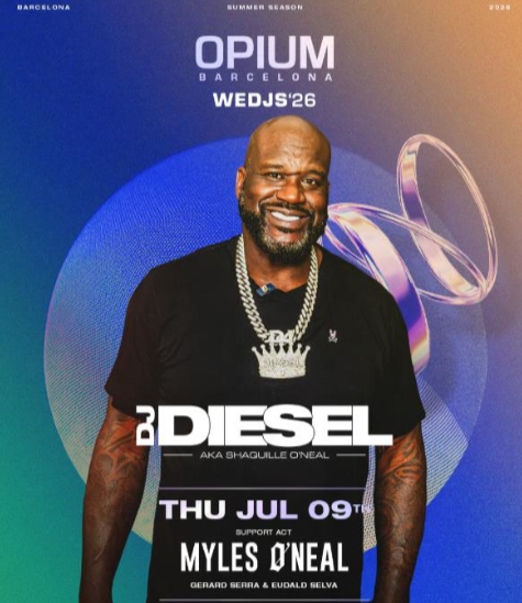 DJ DIESEL (SHAQUILLE O’NEAL) DESATA LA LOCURA EN OPIUM BARCELONA Y DA EL PISTOLETAZO DE SALIDA A UN VERANO DE ESTRELLAS INTERNACIONALES